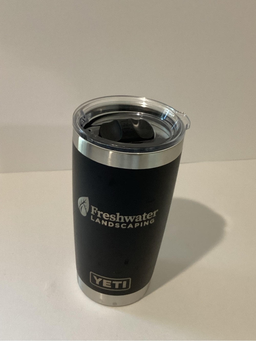 Yeti Black Stainless Steel Travel Tumbler with Clear Lid